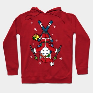 Unicorn Santa Skiing Christmas Hoodie